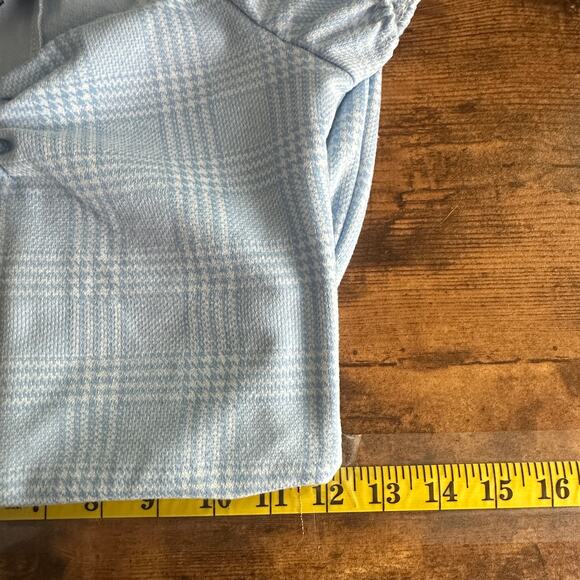 Rue21 Y2K Babydoll Dress XS Soft Girl Pastel Blue Plaid Coquette Sweetheart Neck - Picture 4 of 11